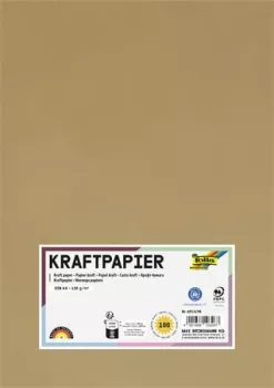 Kraft papír, A4, 120 g, 100 lap, FOLIA