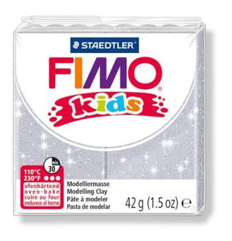 Gyurma, 42 g, égethető, FIMO "Kids", glitteres...