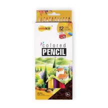   Színes ceruza készlet, hatszögletű, hegyezővel, COLOKIT, 12 különböző szín