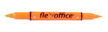 Szövegkiemelő, 1,0/4,0 mm, kétvégű, FLEXOFFICE...
