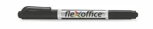   Alkoholos marker, 0,4/1,0 mm, kúpos, kétvégű, FLEXOFFICE "PM01", fekete