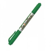   Alkoholos marker, 0,4/1,0 mm, kúpos, kétvégű, FLEXOFFICE "PM01", zöld