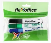Táblamarker, 2,5 mm, kúpos, szett, FLEXOFFICE "... Táblamarker, 2,5 mm, kúpos, szett, FLEXOFFICE "...