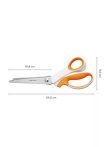 Olló, cikkcakk, 24,2 cm, FISKARS "SoftGrip™", f...