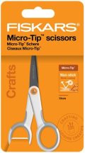   Olló, általános, tapadásmentes, 13 cm, FISKARS "MicroTip Titanium", fehér