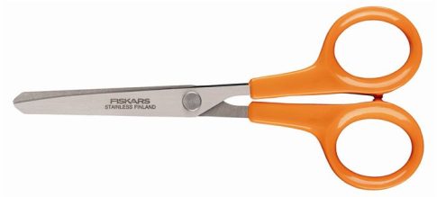 Olló, barkács, 13 cm, FISKARS "Classic", naranc...