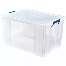 Műanyag tároló doboz, átlátszó, 85 liter, FELLO...