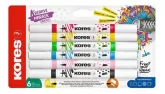 Dekormarker készlet, akril, 1-2 mm, kétvégű, KO...