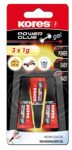 Pillanatragasztó gél, 3x1 g, KORES "Power Glue... Pillanatragasztó gél, 3x1 g, KORES "Power Glue...
