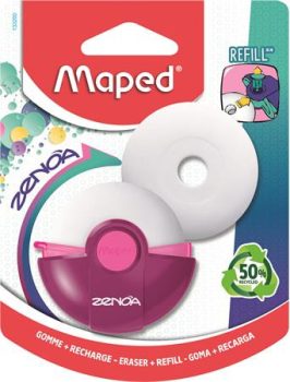 Radír, műanyag tokos, utántöltővel, MAPED "Zeno...