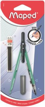 Körző, heggyel, 2in1, ceruzává alakítható, MAPE...