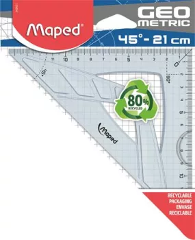 Háromszög vonalzó, műanyag, 45°, 14 cm, MAPED "... Háromszög vonalzó, műanyag, 45°, 14 cm, MAPED "...