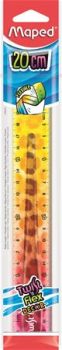 Vonalzó, műanyag, törhetetlen, 20 cm, MAPED "Tw...