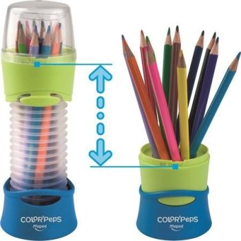 Színes ceruza készlet, háromszögletű, összecsukható tartó, MAPED "Color'Peps&...
