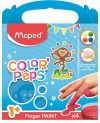 Ujjfesték, alap színek, 4x80 g, MAPED Ujjfesték, alap színek, 4x80 g, MAPED