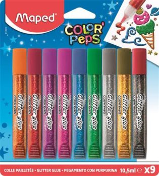 Csillámos ragasztó, MAPED "Color'Peps", 9 külön...