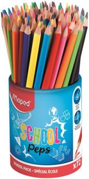 Színes ceruza készlet, háromszögletű, ceruzatar...