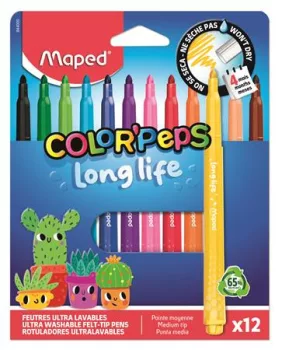 Filctoll készlet, 3,7 mm, kimosható, MAPED „Col...
