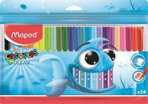   Filctoll készlet, 2 mm, kimosható, MAPED "Color'Peps Ocean", 24 különböző szín