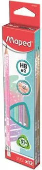 Grafitceruza radírral, HB, háromszögletű, MAPED... Grafitceruza radírral, HB, háromszögletű, MAPED...