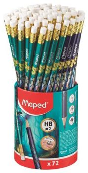 Grafitceruza radírral, ceruzatartó, HB, háromsz...