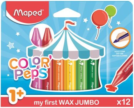 Zsírkréta, vastag, MAPED "Color'Peps MAXI Wax",...