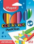 Zsírkréta, MAPED "Color'Peps" PlastiClean, 12 k...