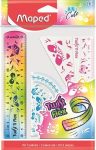 Vonalzókészlet, műanyag, törhetetlen, 3 darabos, MAPED "Mini Cute Twist 'n Flex" Vonalzókészlet, műanyag, törhetetlen, 3 darabos, MAPED "Mini Cute Twist 'n Flex"
