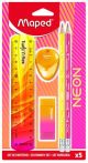 Írószer készlet, 5 darabos, MAPED "Neon"
