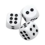 Dobókocka, műanyag, 3 darab