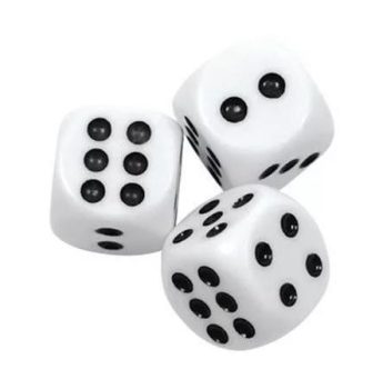 Dobókocka, műanyag, 3 darab