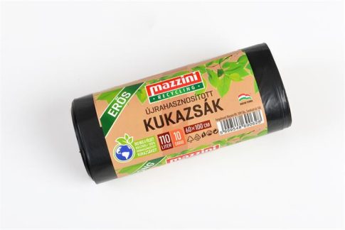 Szemeteszsák, újrahasznosított, erős, 110 l, 10...