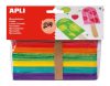 Pálcika, fa, jumbo, APLI "Creative", vegyes színek Pálcika, fa, jumbo, APLI "Creative", vegyes színek