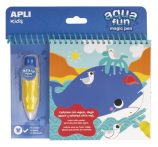 Színezőfüzet, vízbázisú, APLI Kids "Aqua Fun",...