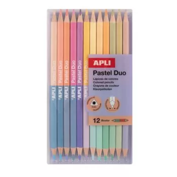 Színes ceruza készlet, kétvégű, háromszögletű,...