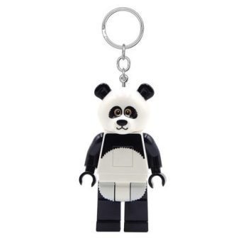 Kulcstartó, LED világítással, LEGO "Panda Guy"