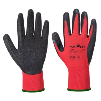 Védőkesztyű, latex, M méret "Flex Grip", piros-... Védőkesztyű, latex, M méret "Flex Grip", piros-...