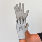 Védőkesztyű, HPPE, tenyerén PU mártott, vágásbi...