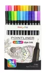 Tűfilc készlet, 0,4 mm, PENTEL "Pointliner", 24...