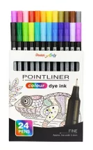 Tűfilc készlet, 0,4 mm, PENTEL "Pointliner", 24...