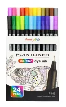 Tűfilc készlet, 0,4 mm, PENTEL "Pointliner", 24...