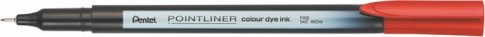 Tűfilc, 0,4 mm, PENTEL "Pointliner", piros
