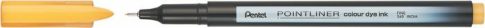Tűfilc, 0,4 mm, PENTEL "Pointliner", okkersárga