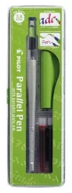 Töltőtoll, 0,5-3,8 mm, zöld kupak, PILOT "Paral...
