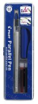   Töltőtoll, 0,5-6 mm, kék kupak, PILOT "Parallel Pen"