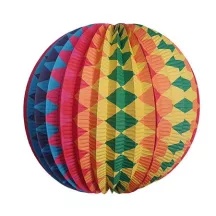 Lampion, kerek, 22cm, színes