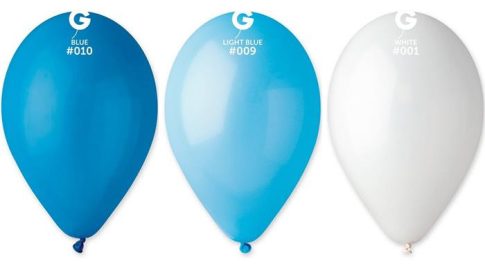 Léggömb, vegyes fiús színek, 26 cm, kék