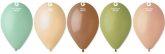 Léggömb, 26 cm, vegyes natúr pasztel színekben