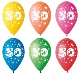 Léggömb, 26 cm, számos, 30 Léggömb, 26 cm, számos, 30