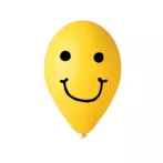 Léggömb, 30 cm, smiley, sárga Léggömb, 30 cm, smiley, sárga